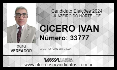 Candidato CICERO IVAN 2024 - JUAZEIRO DO NORTE - Eleições