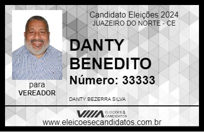 Candidato DANTY BENEDITO 2024 - JUAZEIRO DO NORTE - Eleições