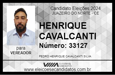 Candidato HENRIQUE CAVALCANTI 2024 - JUAZEIRO DO NORTE - Eleições