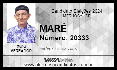 Candidato MARÉ 2024 - MERUOCA - Eleições