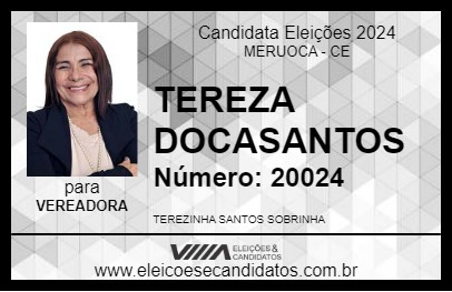 Candidato TEREZA DOCASANTOS 2024 - MERUOCA - Eleições