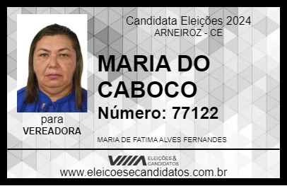 Candidato MARIA DO CABOCO 2024 - ARNEIROZ - Eleições