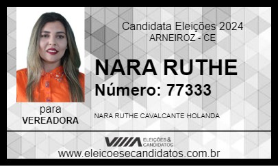 Candidato NARA RUTHE 2024 - ARNEIROZ - Eleições