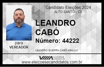 Candidato LEANDRO CABÓ 2024 - ALTO SANTO - Eleições