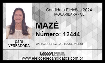 Candidato MAZÉ DE EDBERTO 2024 - JAGUARIBARA - Eleições