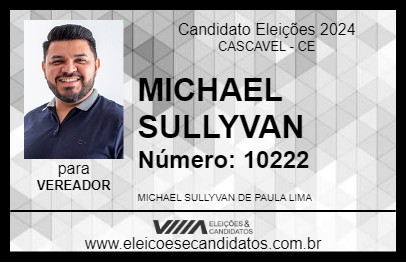 Candidato MICHAEL SULLYVAN 2024 - CASCAVEL - Eleições