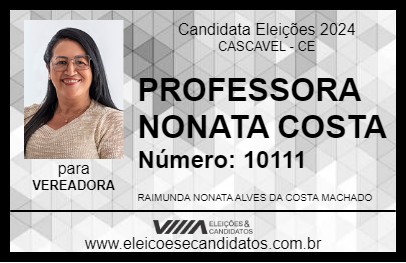 Candidato PROFESSORA NONATA COSTA 2024 - CASCAVEL - Eleições