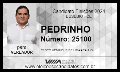 Candidato PEDRINHO 2024 - EUSÉBIO - Eleições