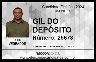 Candidato GIL DO DEPÓSITO 2024 - EUSÉBIO - Eleições