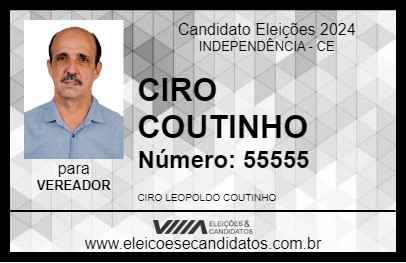 Candidato CIRO COUTINHO 2024 - INDEPENDÊNCIA - Eleições