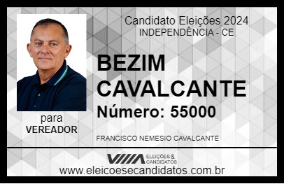 Candidato BEZIM CAVALCANTE 2024 - INDEPENDÊNCIA - Eleições