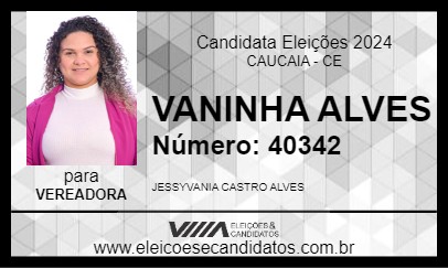 Candidato VANINHA ALVES 2024 - CAUCAIA - Eleições