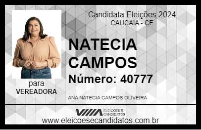 Candidato NATECIA CAMPOS 2024 - CAUCAIA - Eleições