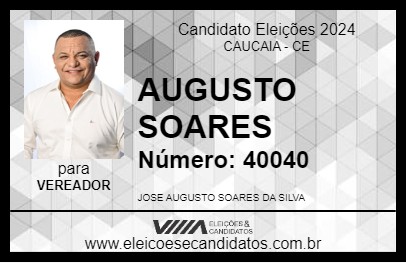 Candidato AUGUSTO SOARES 2024 - CAUCAIA - Eleições