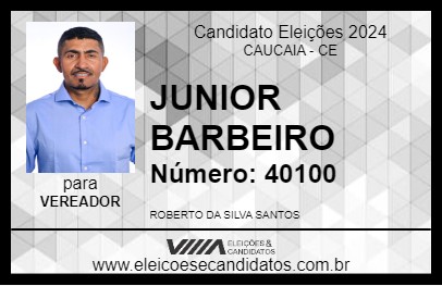 Candidato JÚNIOR BARBEARIA 2024 - CAUCAIA - Eleições