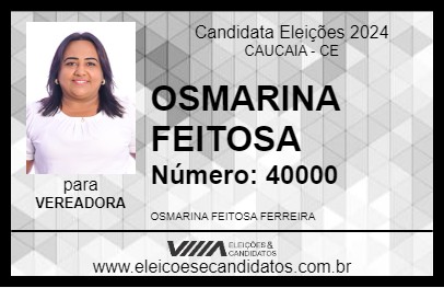 Candidato OSMARINA FEITOSA 2024 - CAUCAIA - Eleições