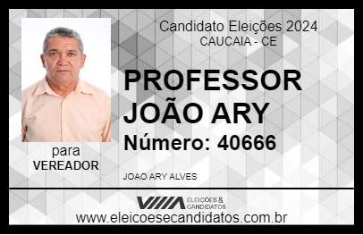 Candidato PROFESSOR JOÃO ARY 2024 - CAUCAIA - Eleições