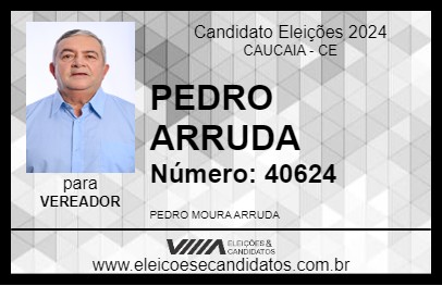 Candidato PEDRO ARRUDA 2024 - CAUCAIA - Eleições