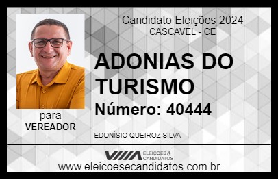 Candidato ADONIAS DO TURISMO 2024 - CASCAVEL - Eleições