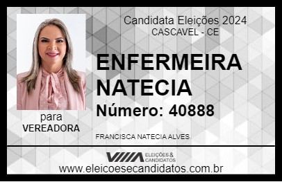 Candidato ENFERMEIRA NATECIA 2024 - CASCAVEL - Eleições