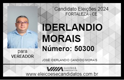 Candidato IDERLANDIO MORAIS 2024 - FORTALEZA - Eleições