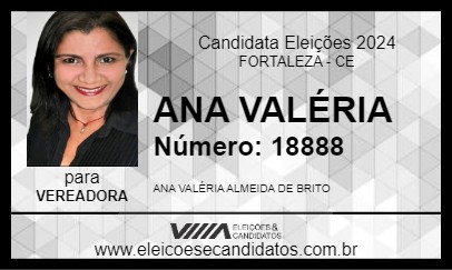 Candidato ANA VALÉRIA 2024 - FORTALEZA - Eleições