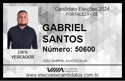 Candidato GABRIEL SANTOS 2024 - FORTALEZA - Eleições