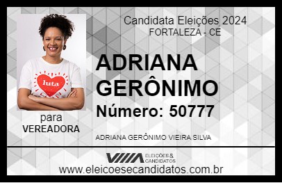 Candidato ADRIANA GERÔNIMO 2024 - FORTALEZA - Eleições