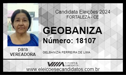 Candidato GEOBANIZA 2024 - FORTALEZA - Eleições