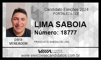 Candidato LIMA SABOIA 2024 - FORTALEZA - Eleições