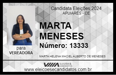 Candidato MARTA MENESES 2024 - APUIARÉS - Eleições