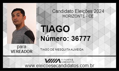 Candidato TIAGO 2024 - HORIZONTE - Eleições