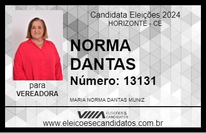 Candidato NORMA DANTAS 2024 - HORIZONTE - Eleições