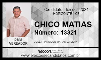 Candidato CHICO MATIAS 2024 - HORIZONTE - Eleições