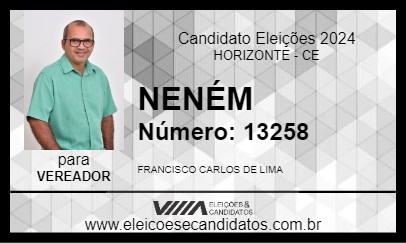 Candidato NENÉM 2024 - HORIZONTE - Eleições