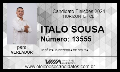 Candidato ITALO SOUSA 2024 - HORIZONTE - Eleições