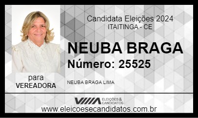 Candidato NEUBA BRAGA 2024 - ITAITINGA - Eleições