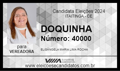 Candidato DOQUINHA 2024 - ITAITINGA - Eleições