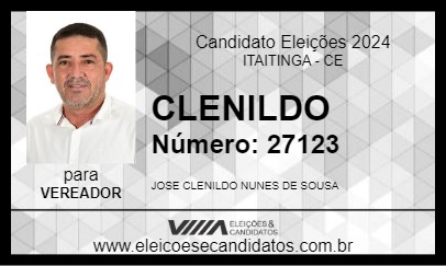 Candidato CLENILDO 2024 - ITAITINGA - Eleições