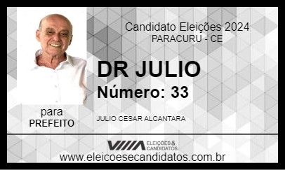 Candidato DR JULIO 2024 - PARACURU - Eleições