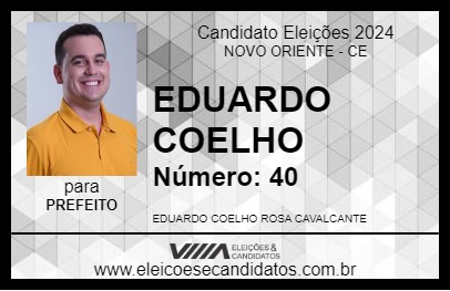 Candidato EDUARDO COELHO 2024 - NOVO ORIENTE - Eleições