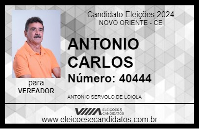 Candidato ANTONIO CARLOS 2024 - NOVO ORIENTE - Eleições