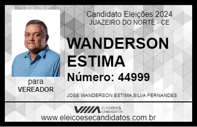 Candidato WANDERSON ESTIMA 2024 - JUAZEIRO DO NORTE - Eleições