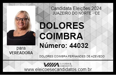 Candidato DOLORES COIMBRA 2024 - JUAZEIRO DO NORTE - Eleições