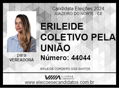 Candidato ERILEIDE COLETIVO PELA UNIÃO 2024 - JUAZEIRO DO NORTE - Eleições