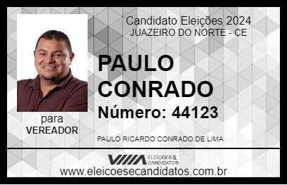 Candidato PAULO CONRADO 2024 - JUAZEIRO DO NORTE - Eleições