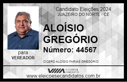 Candidato ALOÍSIO GREGÓRIO 2024 - JUAZEIRO DO NORTE - Eleições