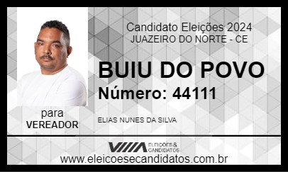 Candidato BUIU DO POVO 2024 - JUAZEIRO DO NORTE - Eleições