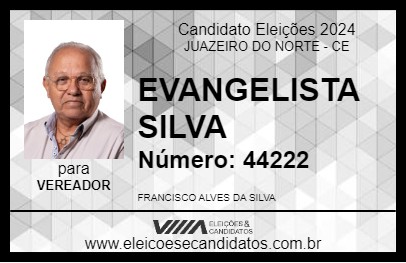 Candidato EVANGELISTA SILVA 2024 - JUAZEIRO DO NORTE - Eleições