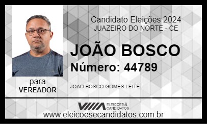 Candidato JOÃO GOMES 2024 - JUAZEIRO DO NORTE - Eleições